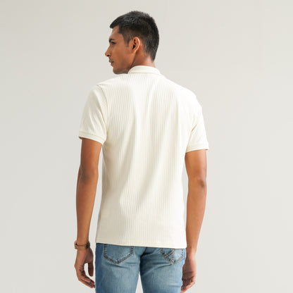 Mens Off White Polo