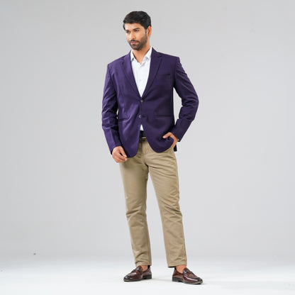 Mens Dark Purple Slim Fit Blazer