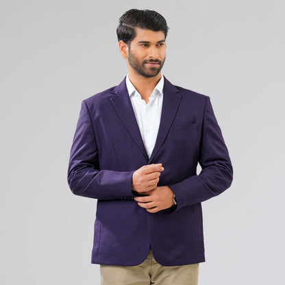 Mens Dark Purple Slim Fit Blazer
