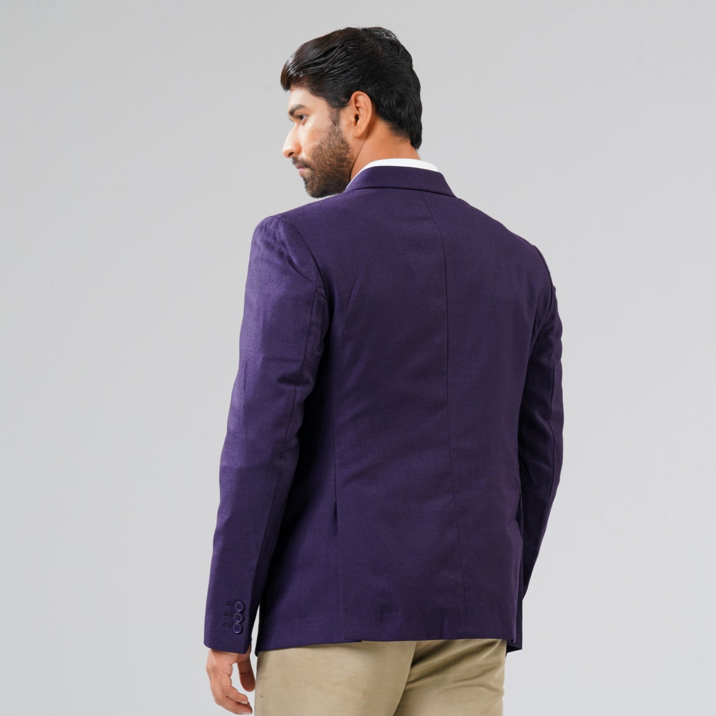Mens Dark Purple Slim Fit Blazer