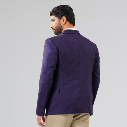 Mens Dark Purple Slim Fit Blazer