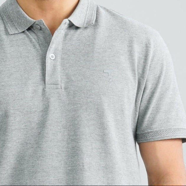 Men's Grey Melange Polo