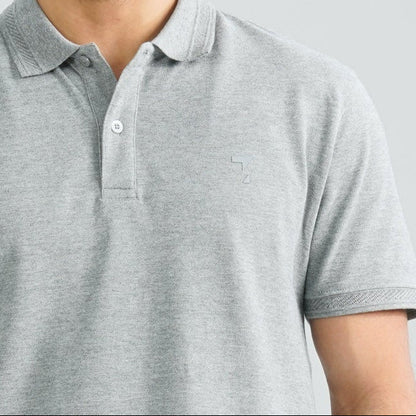 Men's Grey Melange Polo