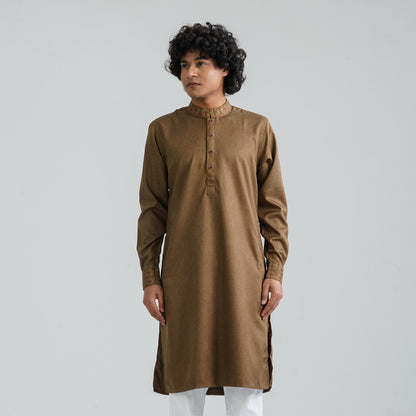 Men's Bamboo Silk Embroidery Panjabi
