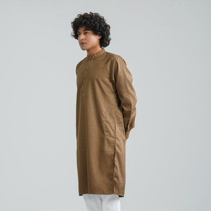 Men's Bamboo Silk Embroidery Panjabi