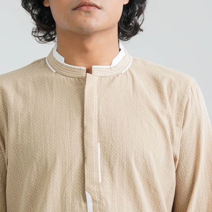 Mens Camel Basic Panjabi