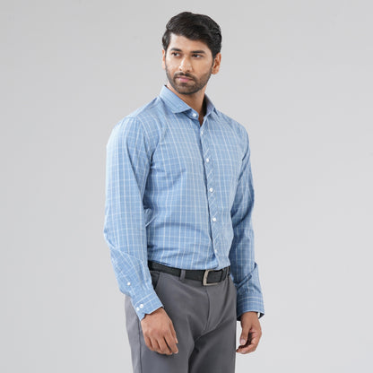 Mens Grey Check Shirt