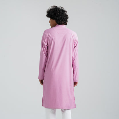Men's Pink Embroidery Panjabi