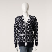 Load image into Gallery viewer, Womens Navy &amp; White Cardigan
