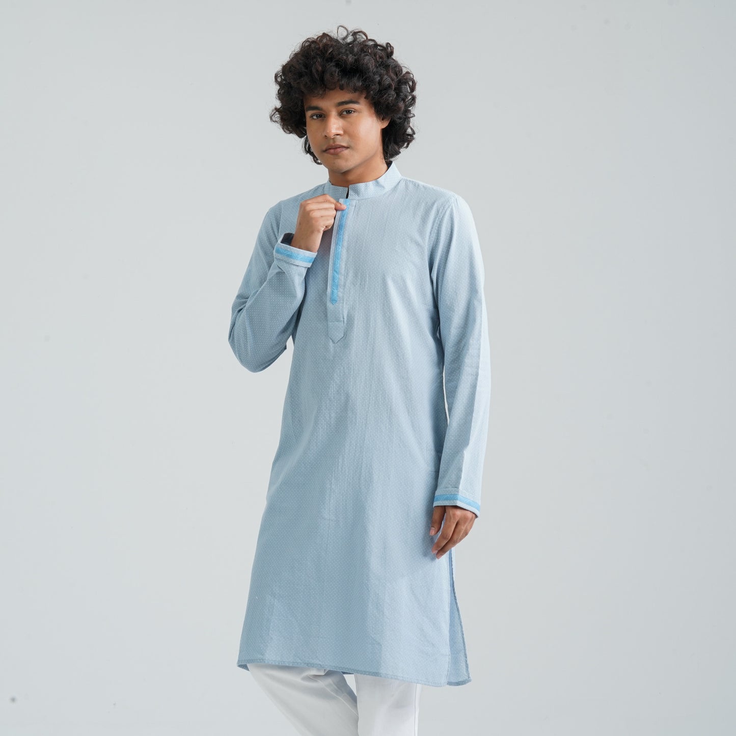Men's Sky Blue Panjabi