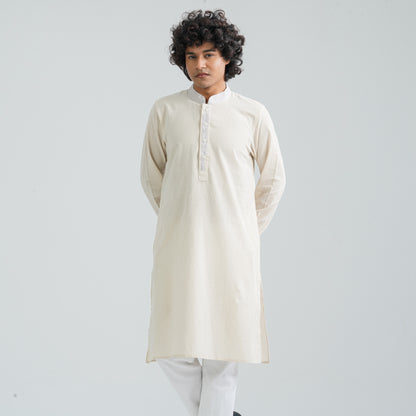 Men's Beige Panjabi