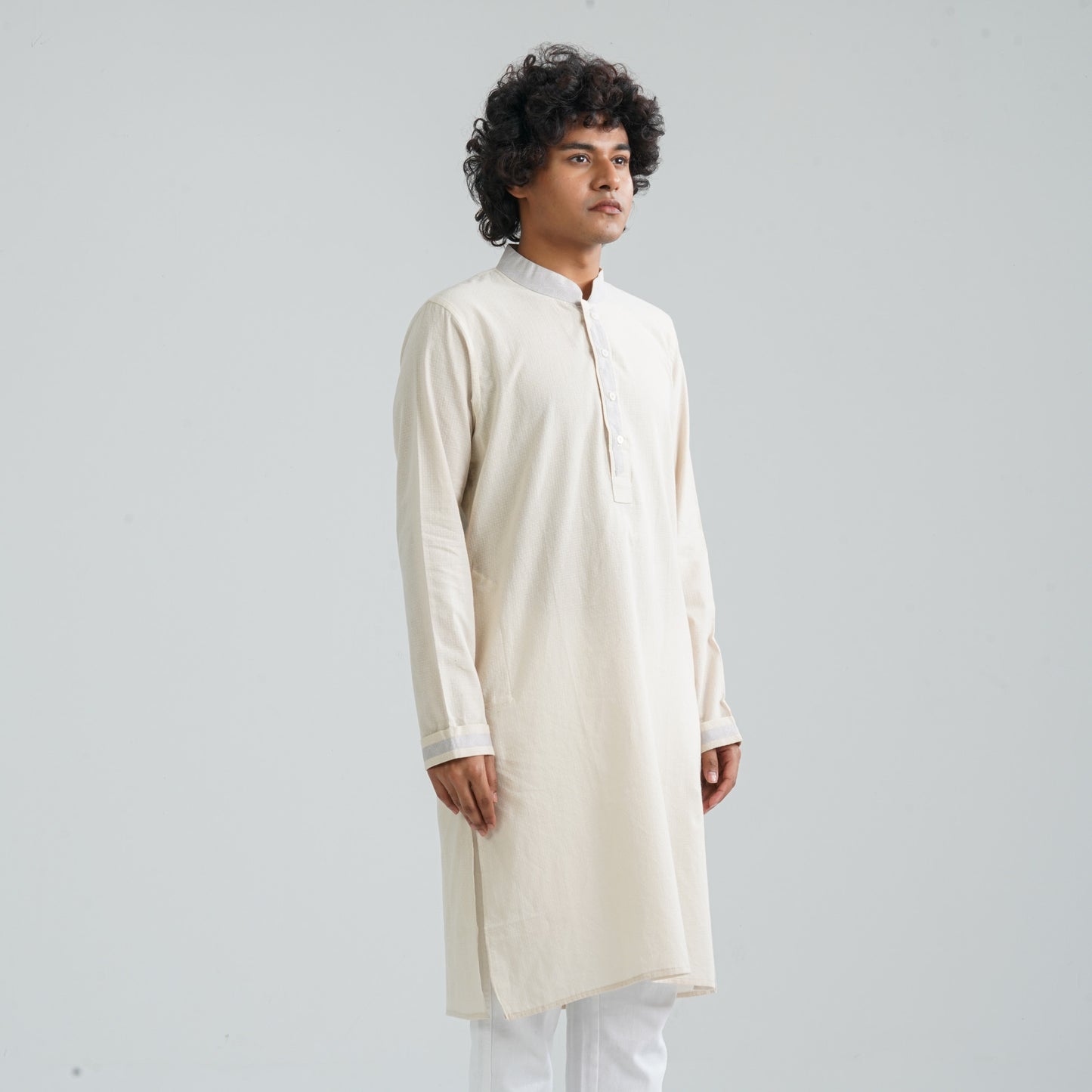 Men's Beige Panjabi