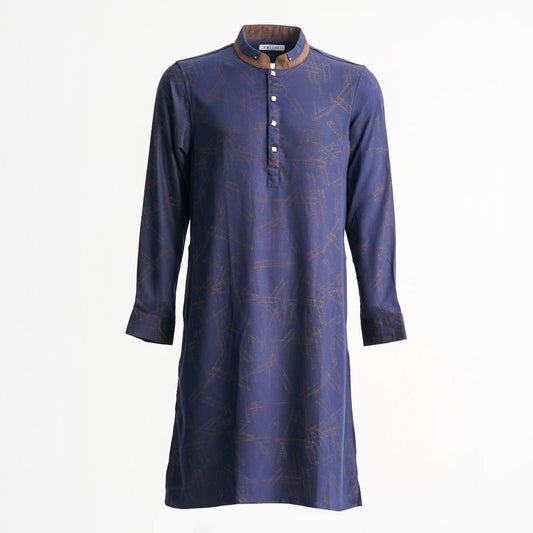 Mens Navy & Coffee Panjabi