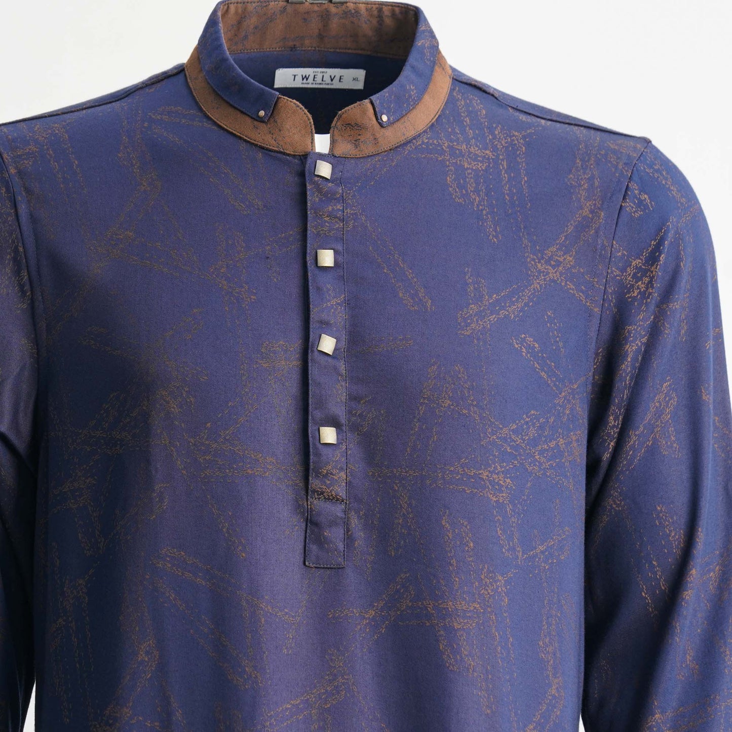 Mens Navy & Coffee Panjabi