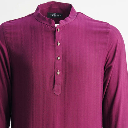 Mens Violet Basic Panjabi