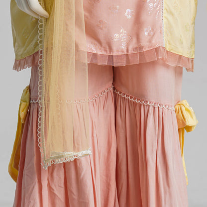Girls 3Pcs-Peach Yellow