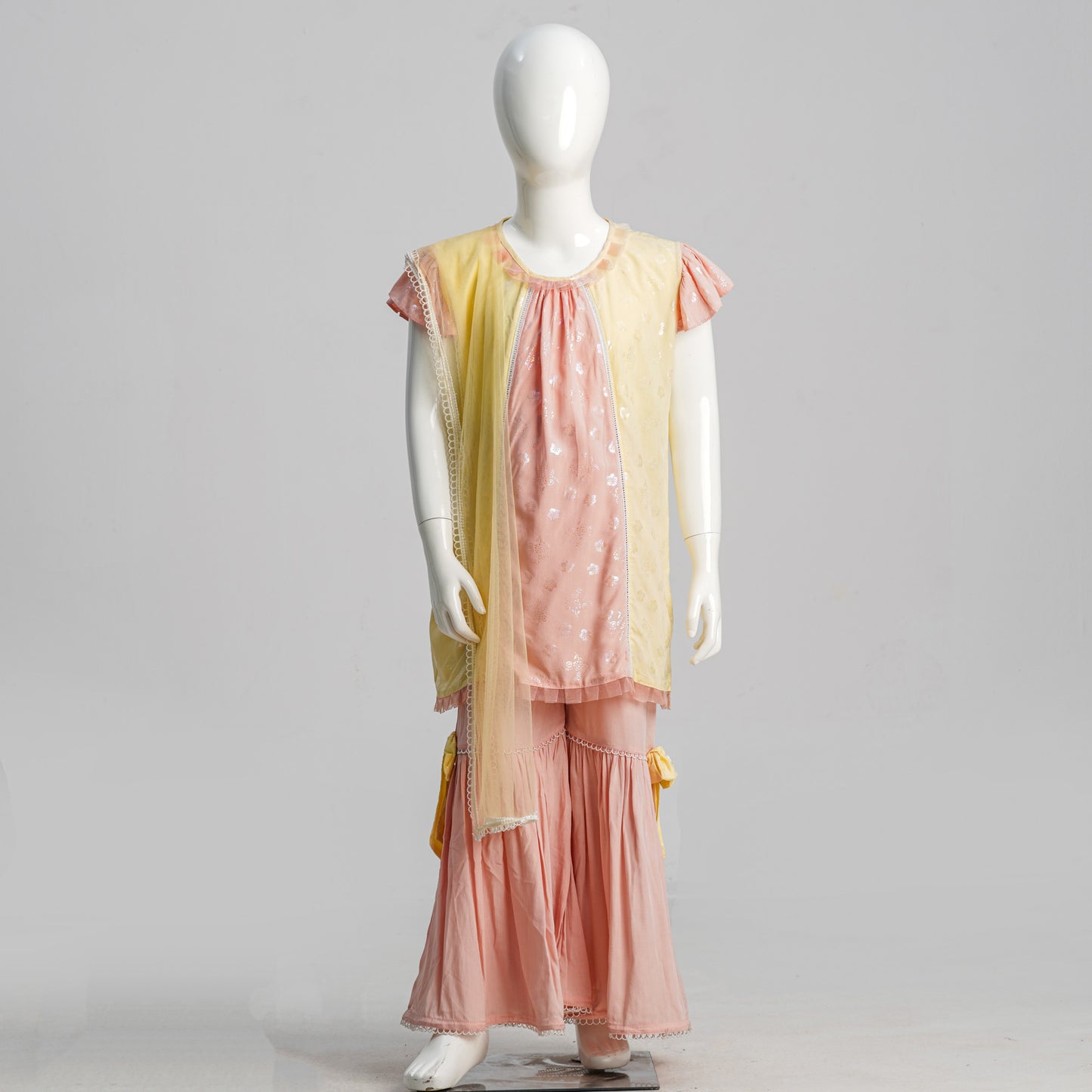 Girls 3Pcs-Peach Yellow