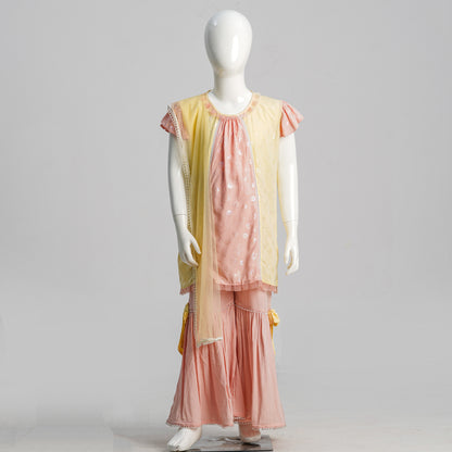 Girls 3Pcs-Peach Yellow