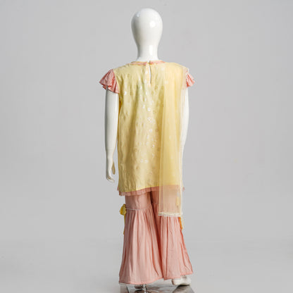 Girls 3Pcs-Peach Yellow