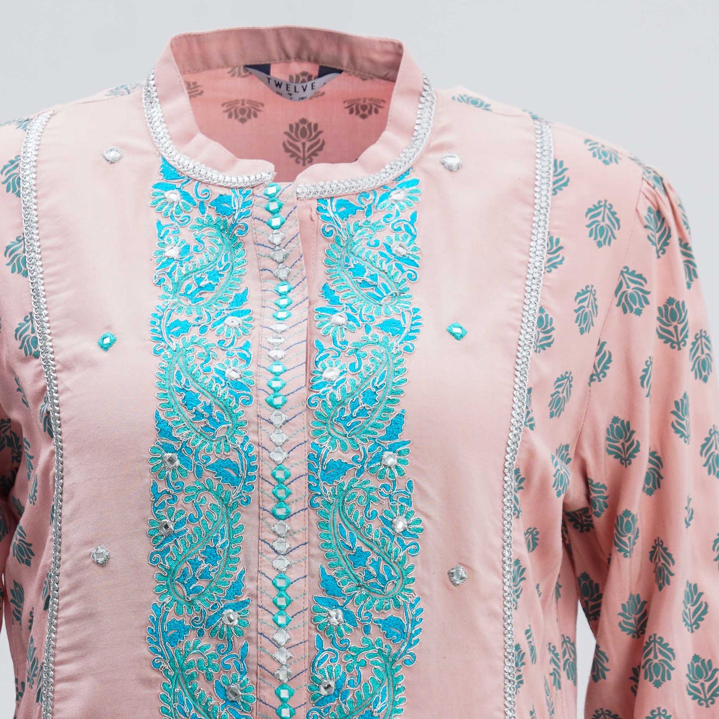 Women Peach Printed Kurti