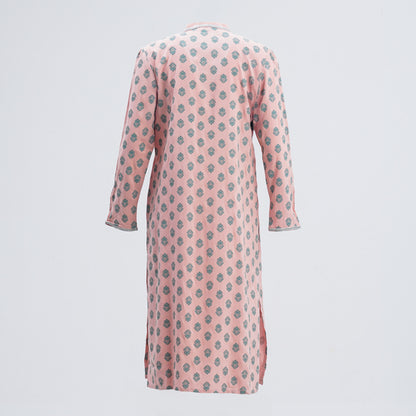 Women Peach Printed Kurti