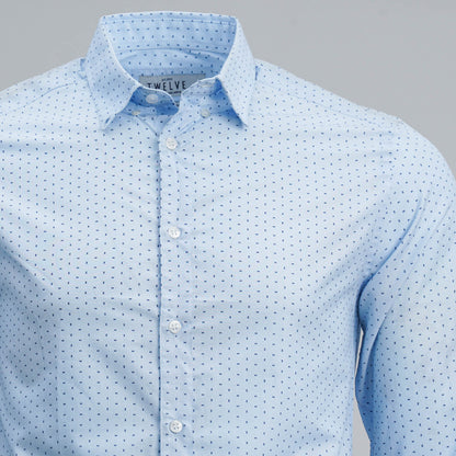 Mens Sky Blue Formal Shirt