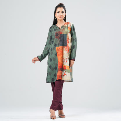 Women’s Blended Silk Printed Two Piece Set