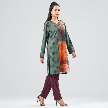 Women’s Blended Silk Printed Two Piece Set