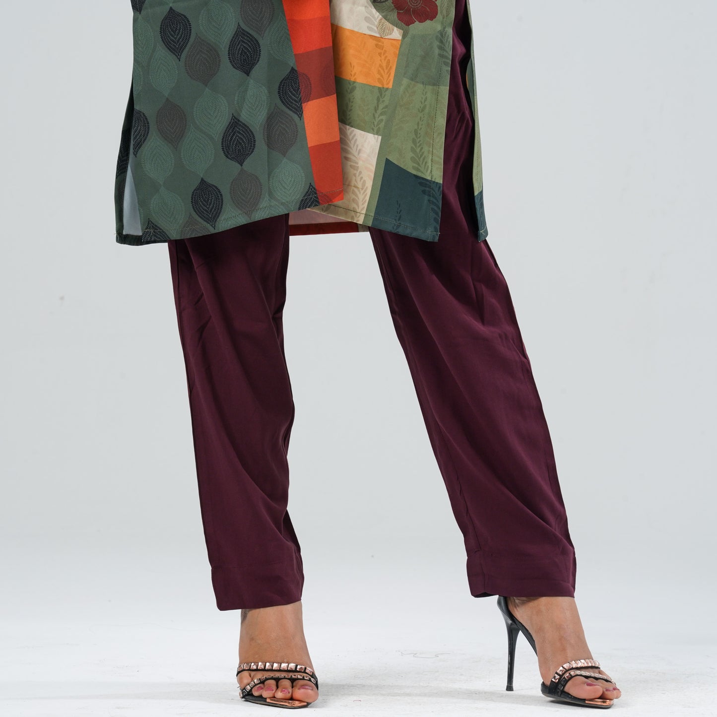 Women’s Blended Silk Printed Two Piece Set