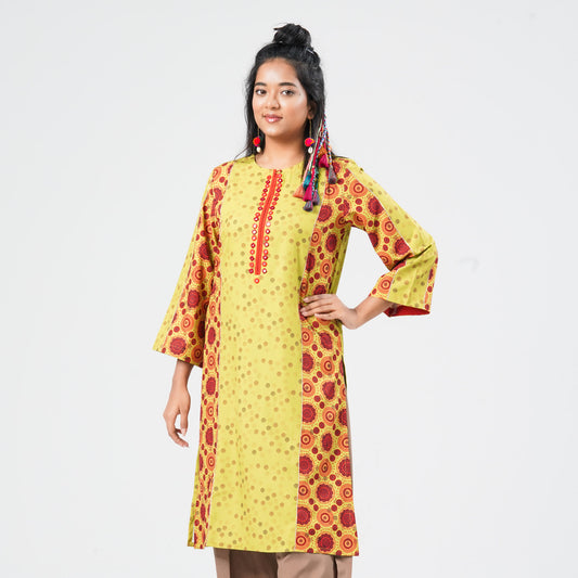 Women’s Printed Silk Kurti