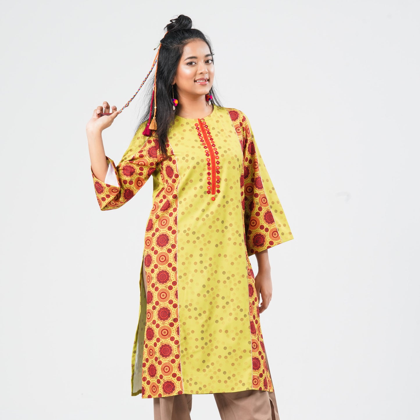Women’s Printed Silk Kurti