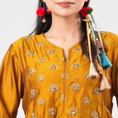 Women’s Double-Layer Silk Kurti