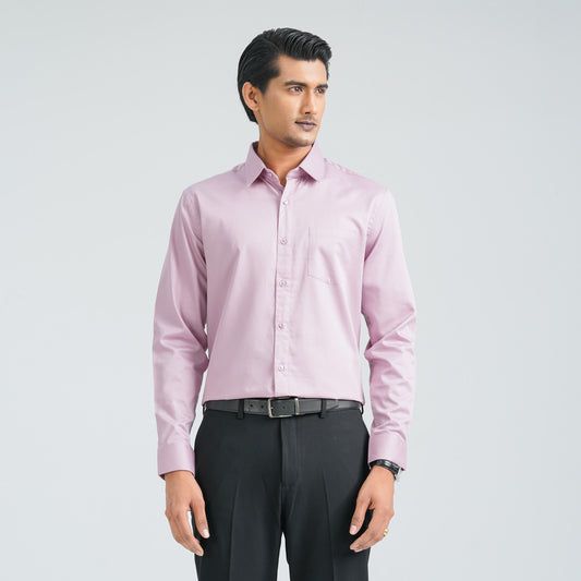 Men’s Dusty Pink Satin Lycra Shirt