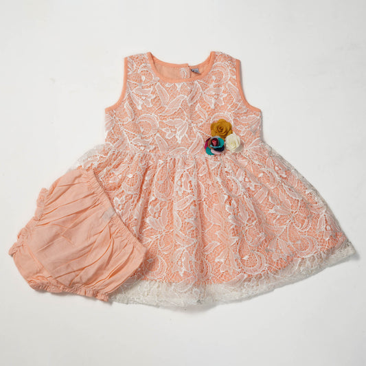 New Born Pink Girls Frock