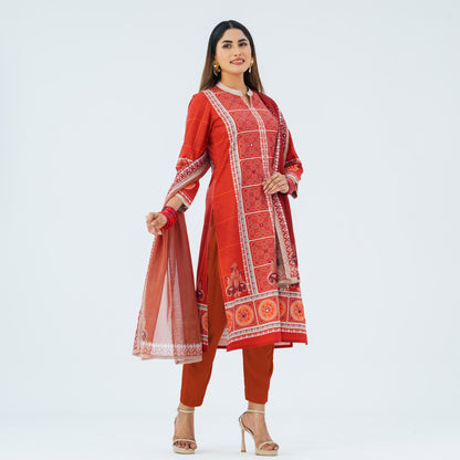 Women’s Maroon Three Piece Set