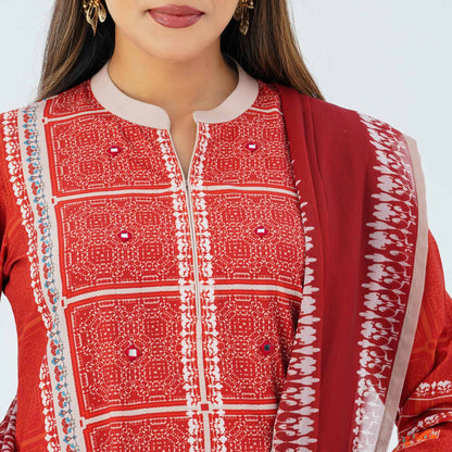 Women’s Maroon Three Piece Set