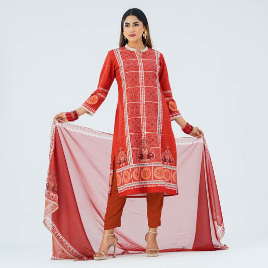 Women’s Maroon Three Piece Set