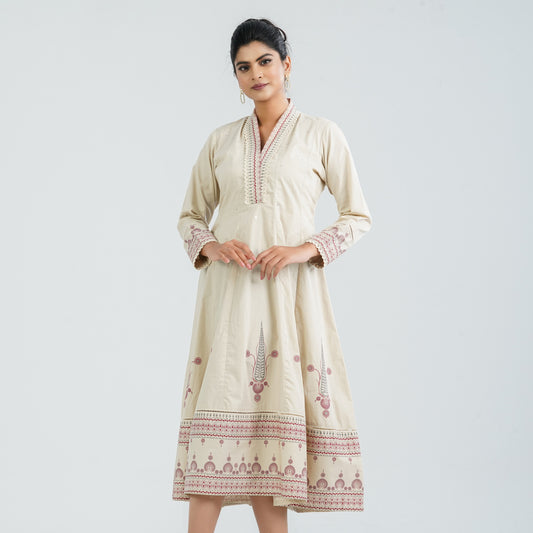 Women Cotton Kalidar Dress