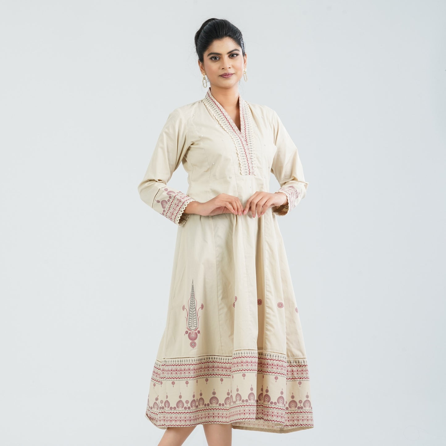Women Cotton Kalidar Dress