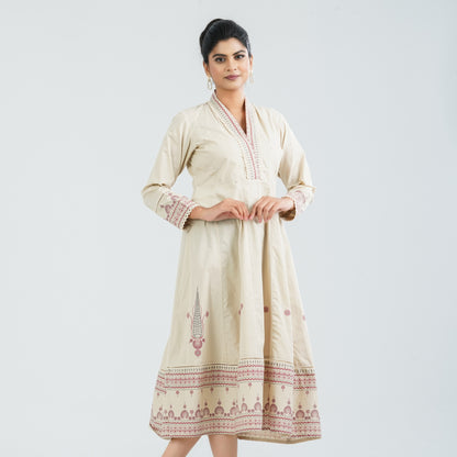 Women Cotton Kalidar Dress