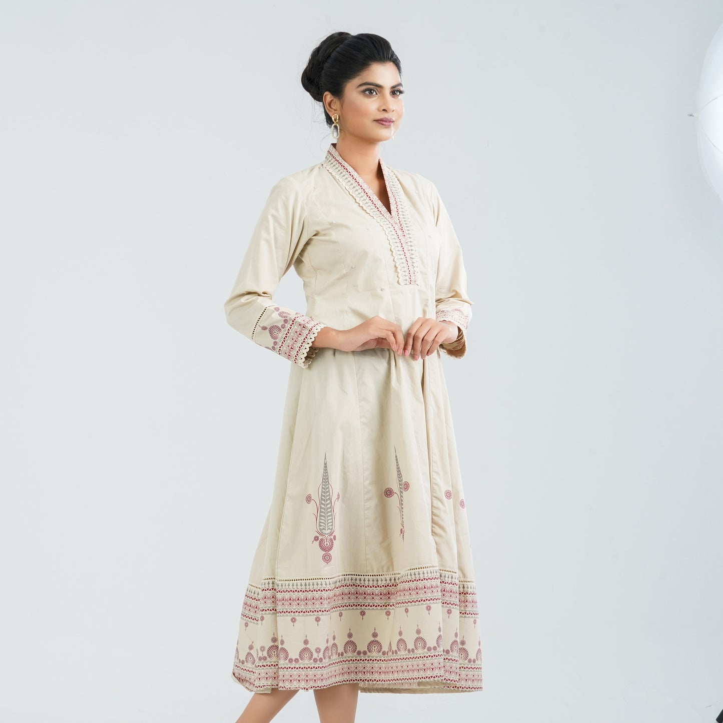 Women Cotton Kalidar Dress