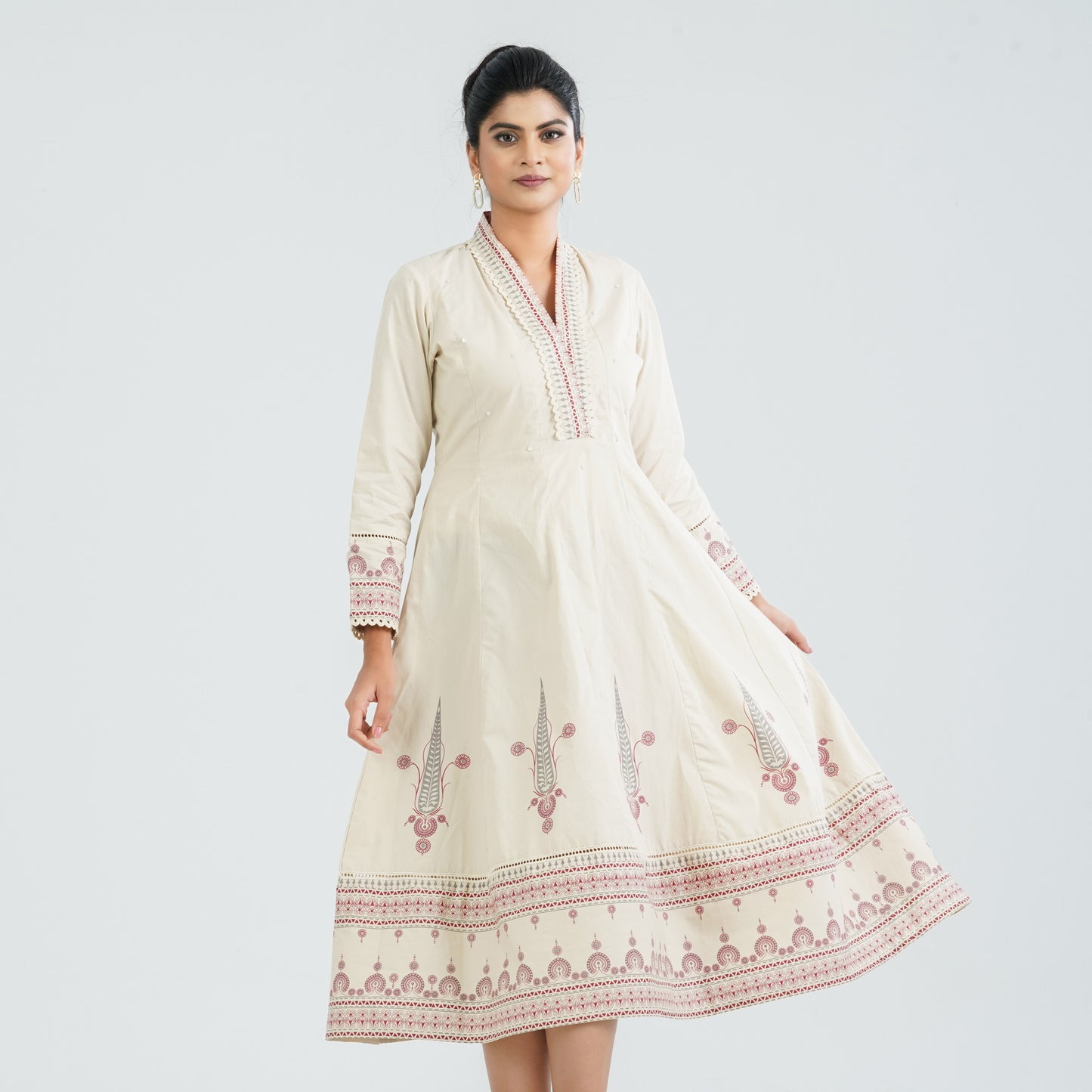 Women Cotton Kalidar Dress