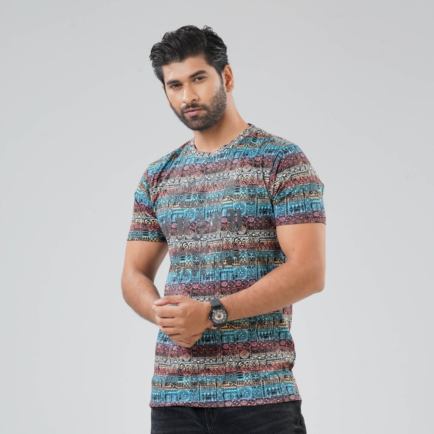 Mens Multi Color T-Shirt