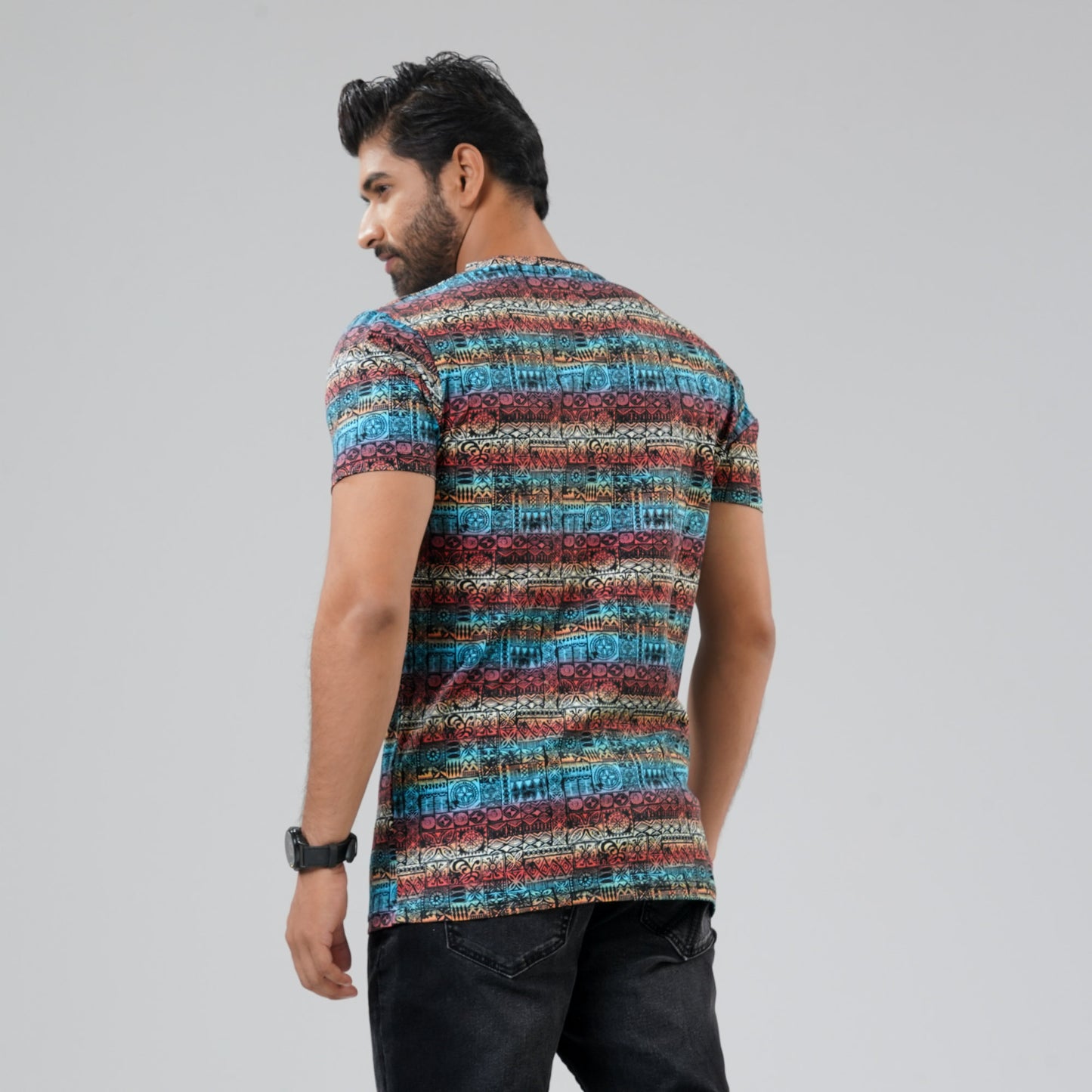 Mens Multi Color T-Shirt