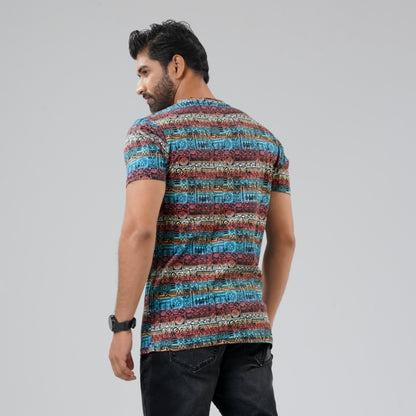 Mens Multi Color T-Shirt