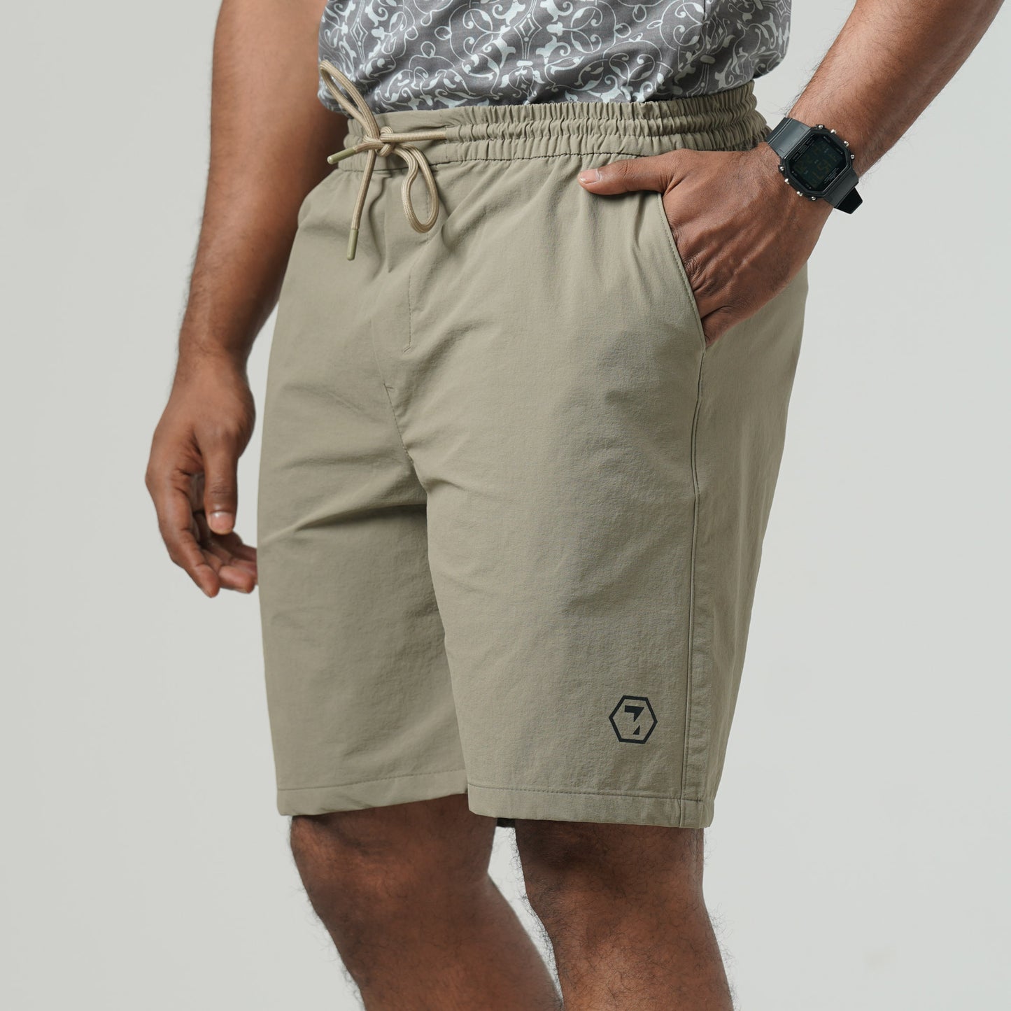 Mens Beige Short Pant