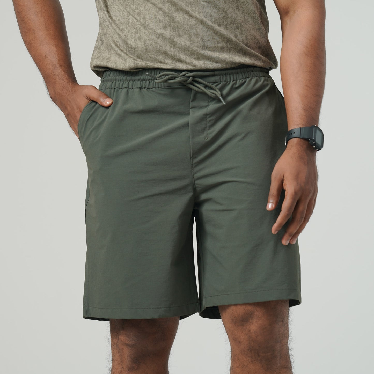 Mens Olive Short Pant