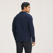 Load image into Gallery viewer, Mens Navy Sweater Blazer
