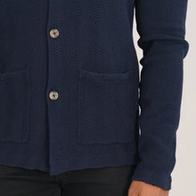 Load image into Gallery viewer, Mens Navy Sweater Blazer
