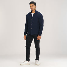 Load image into Gallery viewer, Mens Navy Sweater Blazer
